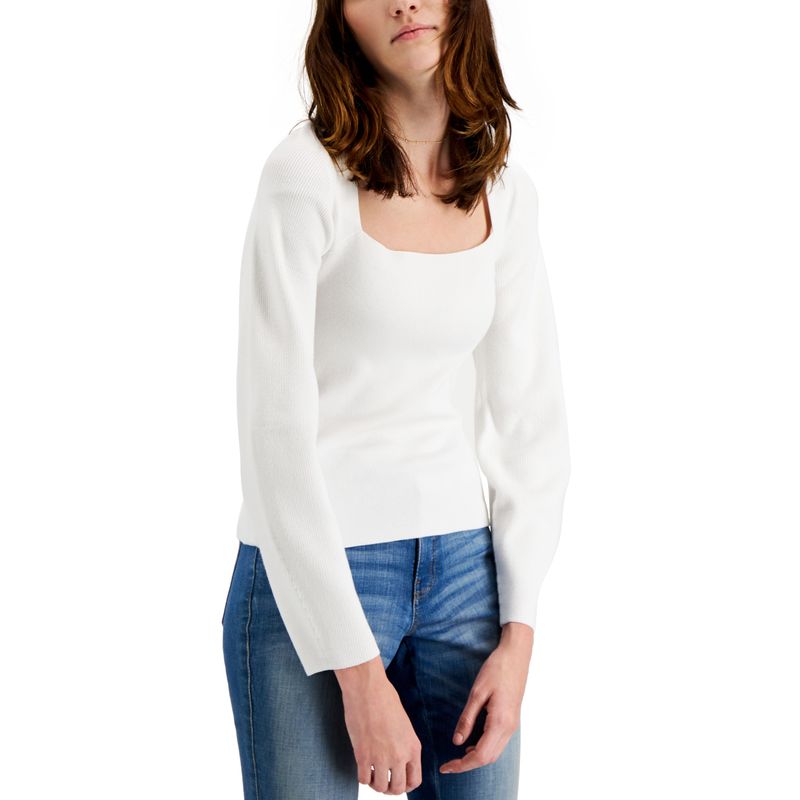 Inc International Concepts Ribbed Square Neck Sweater